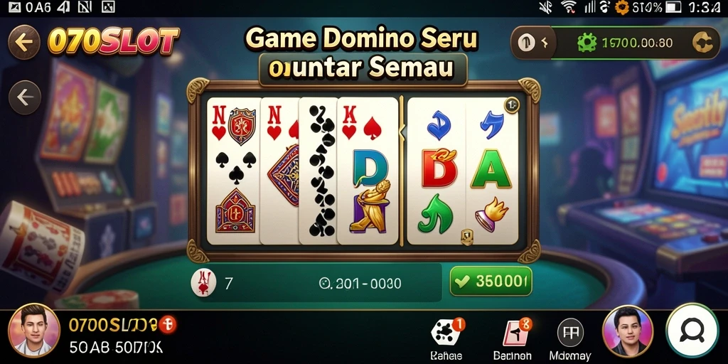 Gameplay menarik dari 070SLOT yang menggambarkan momen seru permainan Domino.