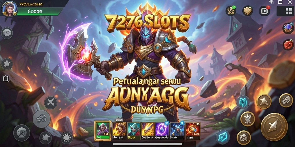 Screenshot gameplay 7276SLOTS yang menampilkan petualangan epik dan pertempuran seru.
