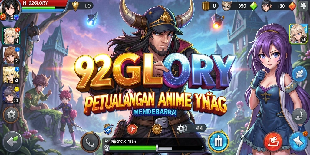 Tampilan menarik dari gameplay 92GLORY yang penuh warna.
