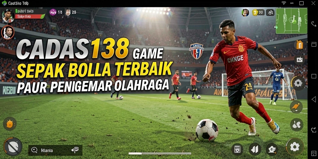 Tampilan aksi gameplay menegangkan dalam game sepak bola CADAS138.