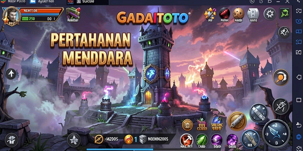 Gameplay menegangkan dalam GADAITOTO dengan menara yang beragam.