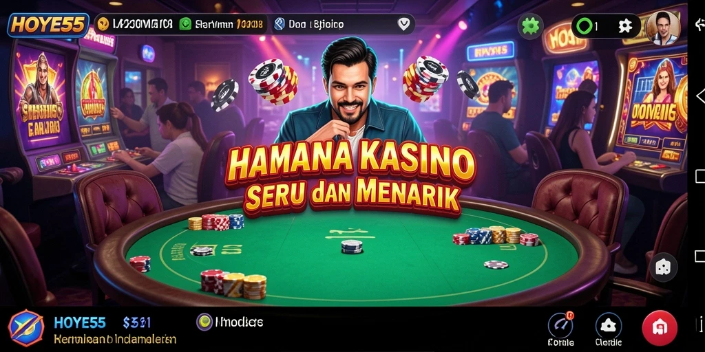 Tampilan menarik dari gameplay Kasino di HOYE55 yang menegangkan.