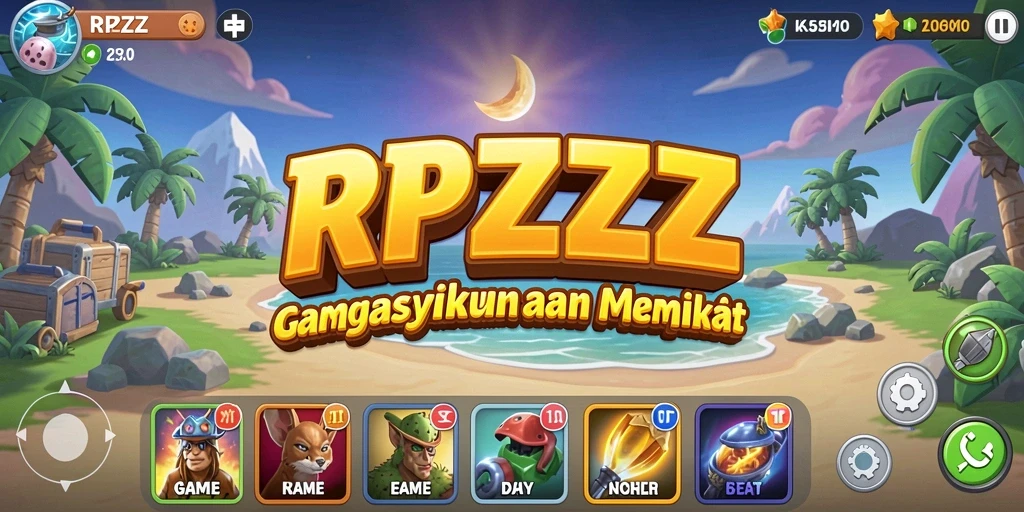 Screenshot gameplay RPZZZ yang menunjukkan kemudahan bermain game Idle.