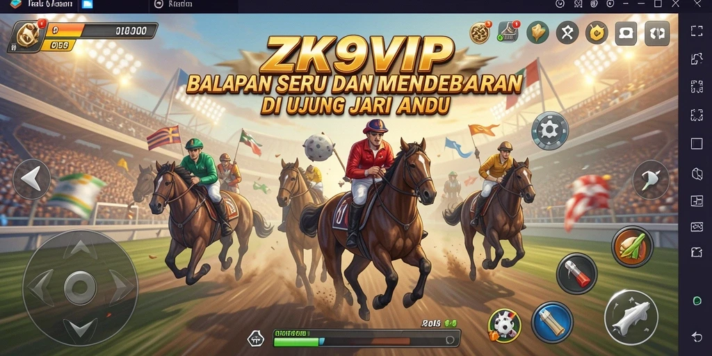Screenshot gameplay balapan ZK9VIP yang penuh aksi dan kecepatan.